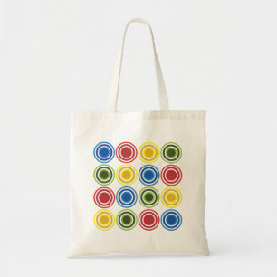 Colourful Concentric Circles Geometric Tote Bag