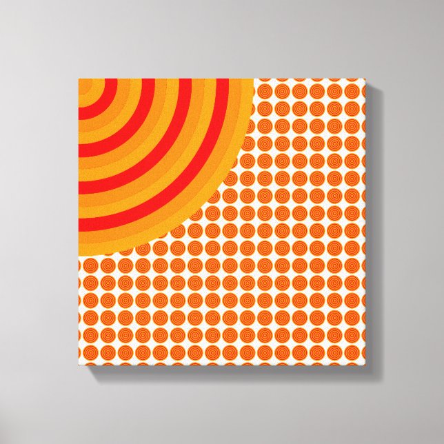 Colourful Concentric Circles Split Canvas Print (Front)