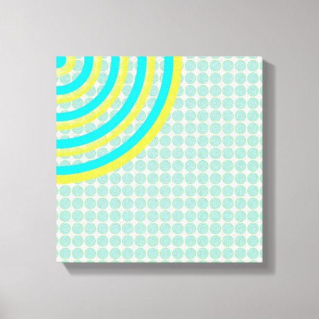 Colourful Concentric Circles Split Canvas Print (Front)