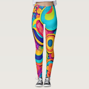 Colourful Concentric Patterns Leggings