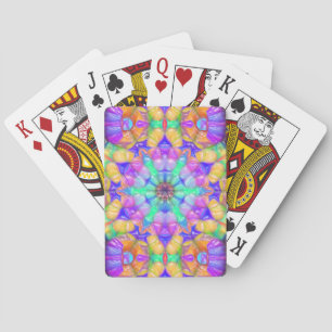 Colourful Concentric Reflections Playing Cards