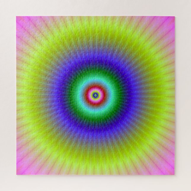 Colourful Concentric Rings Jigsaw Puzzle (Vertical)