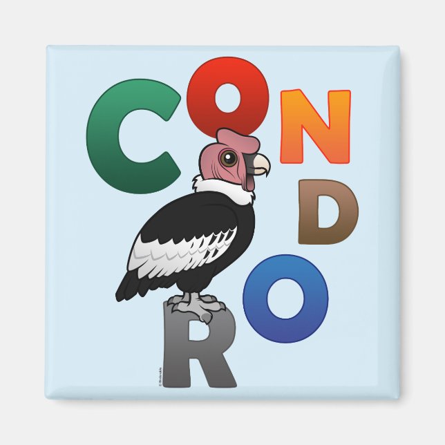 Colourful Condor Magnet (Front)