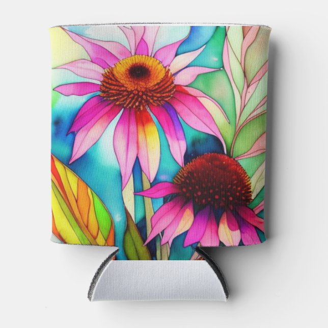 Colourful Coneflower Cooler to Keep Drinks Chilled (Front)