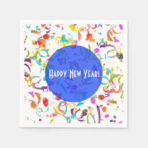 Colourful Confetti Art All Occasion Blue Template