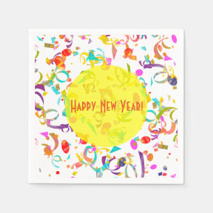 Colourful Confetti Art All Occasion Yellow Templat Napkin