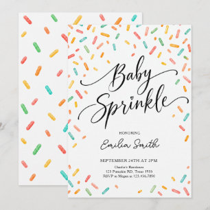 Colourful Confetti Baby Sprinkle Invitation