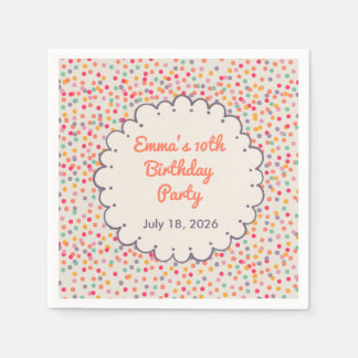 Colourful Confetti Birthday Napkins