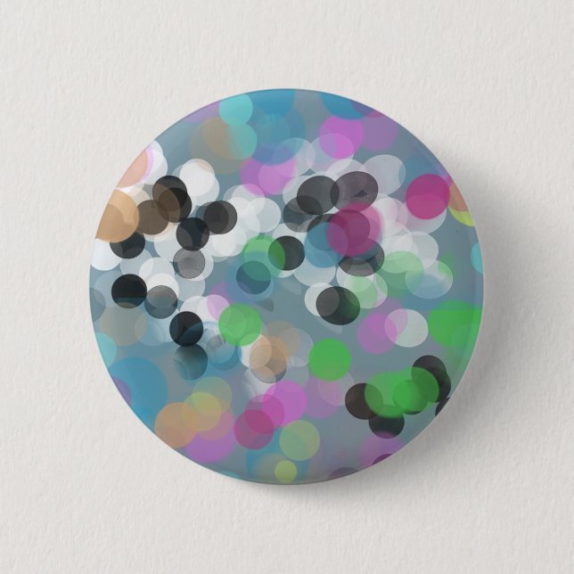 Colourful Confetti Bokeh Dots 6 Cm Round Badge (Front)