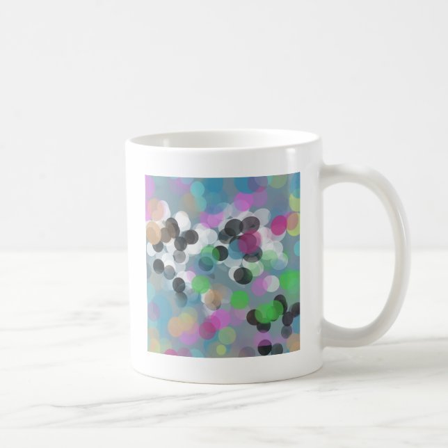 Colourful Confetti Bokeh Dots Coffee Mug (Right)