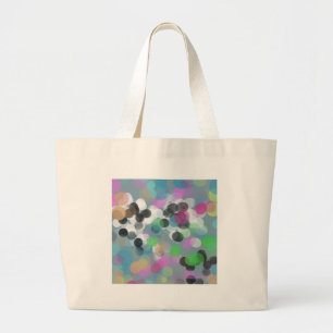 Colourful Confetti Bokeh Dots Large Tote Bag