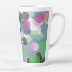 Colourful Confetti Bokeh Dots Latte Mug