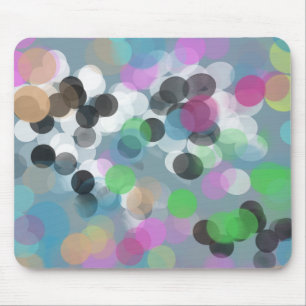 Colourful Confetti Bokeh Dots Mouse Pad