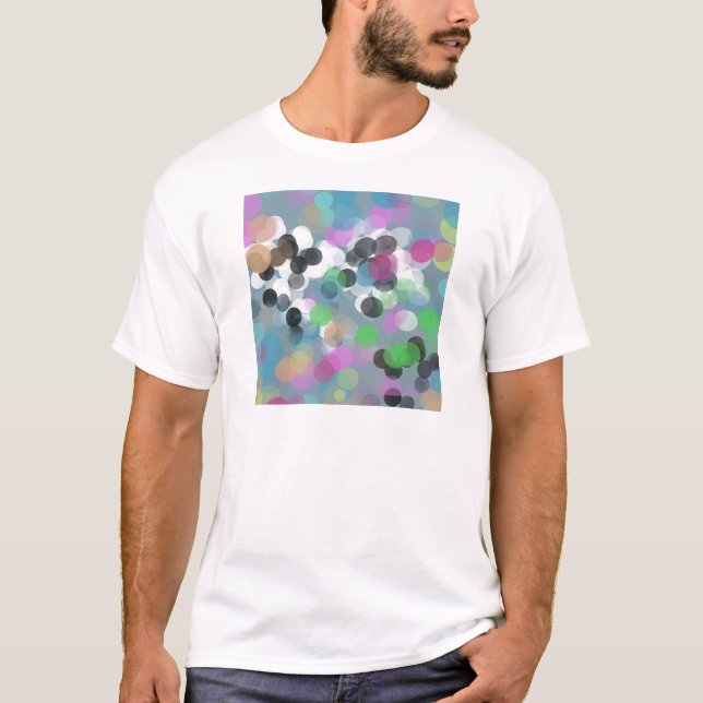 Colourful Confetti Bokeh Dots T-Shirt (Front)