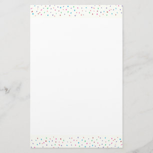 Colourful Confetti Border Stationery