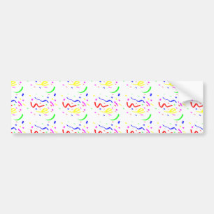 Colourful Confetti Bumper Sticker