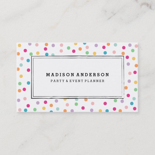 Colourful Confetti | Business Cards (Front)