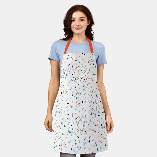 Colourful Confetti Fall Pattern Apron (Worn)