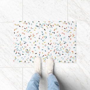 Colourful Confetti Fall Pattern Doormat