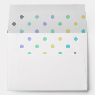 Colourful Confetti Polka Dot Wedding Envelope