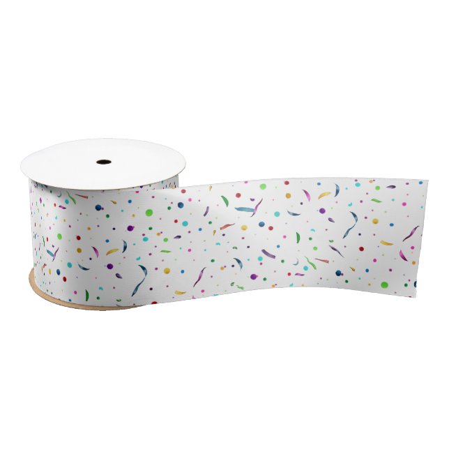 Colourful Confetti Polka Dots Party Satin Ribbon (Spool)