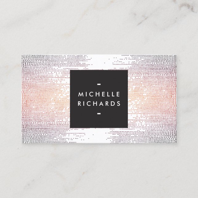 Colourful Confetti Rain Pattern Modern Business Card (Front)