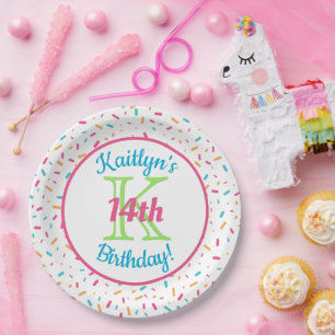 Colourful Confetti Sprinkles   Paper Party Plate