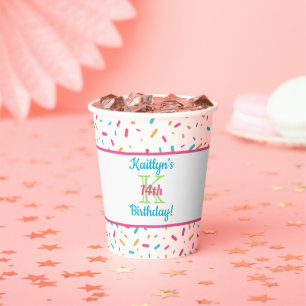 Colourful Confetti Sprinkles Party Paper Cups