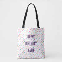Colourful confetti sprinkles polka dot rainbow