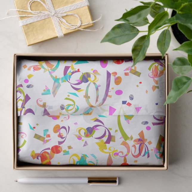 Colourful Confetti Toss Artwork Tissue Paper (Gift)