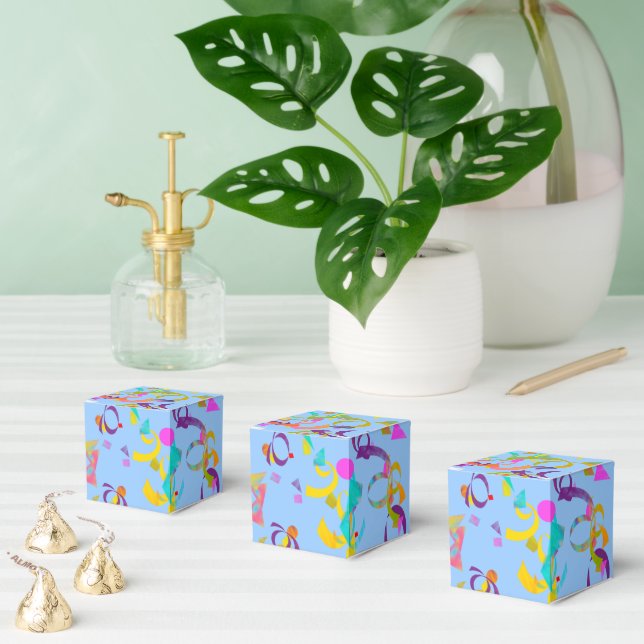 Colourful Confetti Toss Favour Box (Multiple)