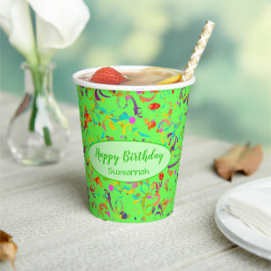 Colourful Confetti Toss Special Occasion Custom Paper Cups