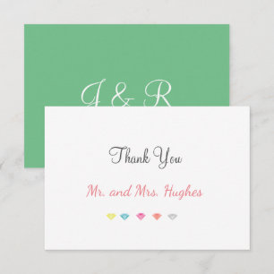 Colourful Confetti Wedding Thank You Card