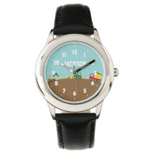 Colourful Construction Vehicles Kids Watch