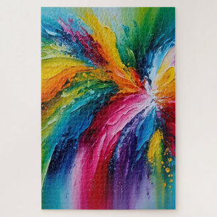 Colourful Contemporary Abstract Art Jigsaw Puzzle