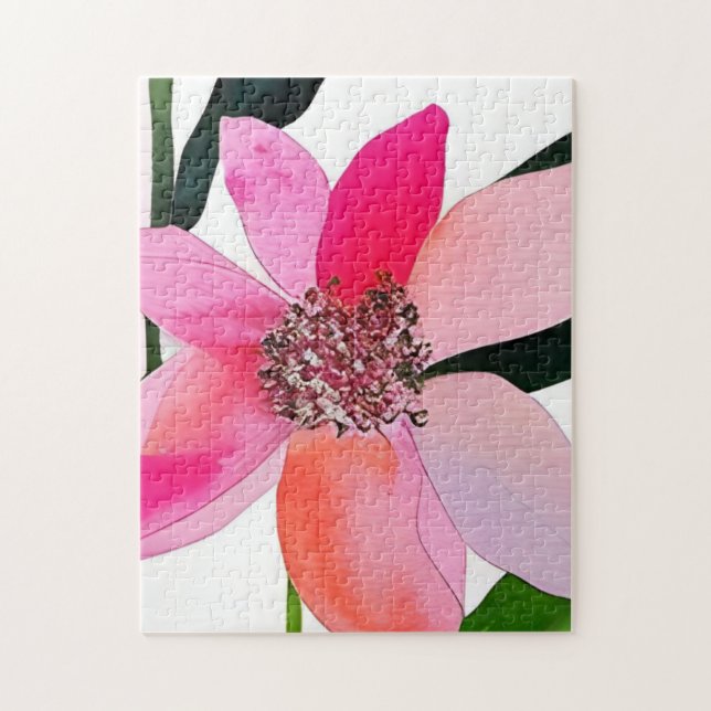 Colourful Contemporary Flower Jigsaw Puzzle (Vertical)