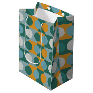 Colourful Contemporary Geometric Medium Gift Bag