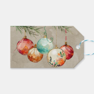 Colourful Contemporary Ornaments Gift Tag