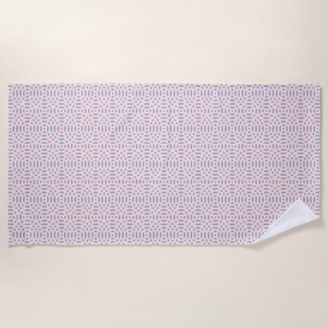 Colourful Contemporary Shapes Pattern Beach Towel (Front)