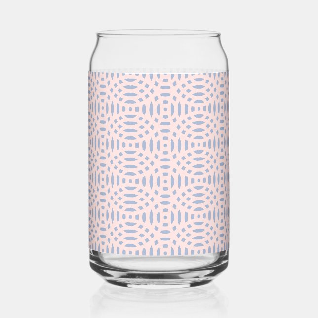 Colourful Contemporary Shapes Pattern Can Glass (Front)