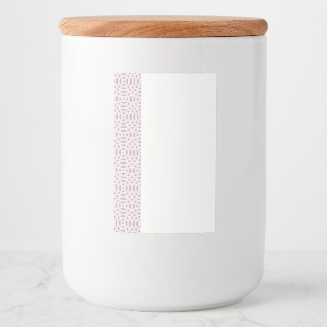 Colourful Contemporary Shapes Pattern Food Label (Front)