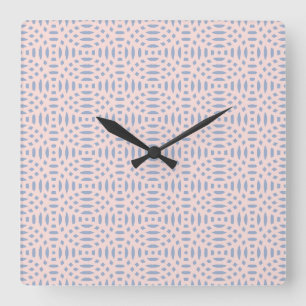 Colourful Contemporary Shapes Pattern Square Wall Clock