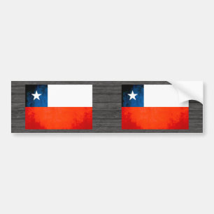Colourful Contrast Chilean Flag Bumper Sticker