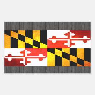 Colourful Contrast Marylander Flag Rectangular Sticker