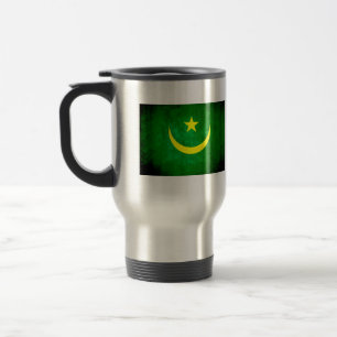 Colourful Contrast Mauritanian Flag Travel Mug