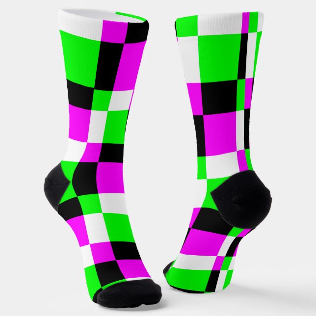 Colourful Cool Colour Block Socks (Angled)