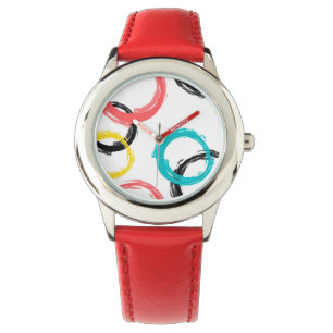 Colourful, cool, modern,trendy brush stroke watch