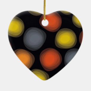 Colourful, cool, modern, trendy flower abstraction ceramic tree decoration