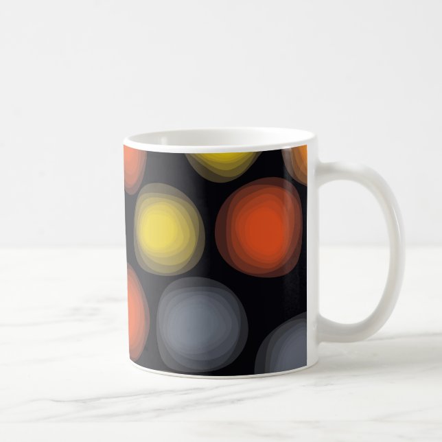Colourful, cool, modern, trendy flower abstraction coffee mug (Right)