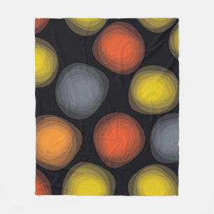 Colourful, cool, modern, trendy flower abstraction fleece blanket